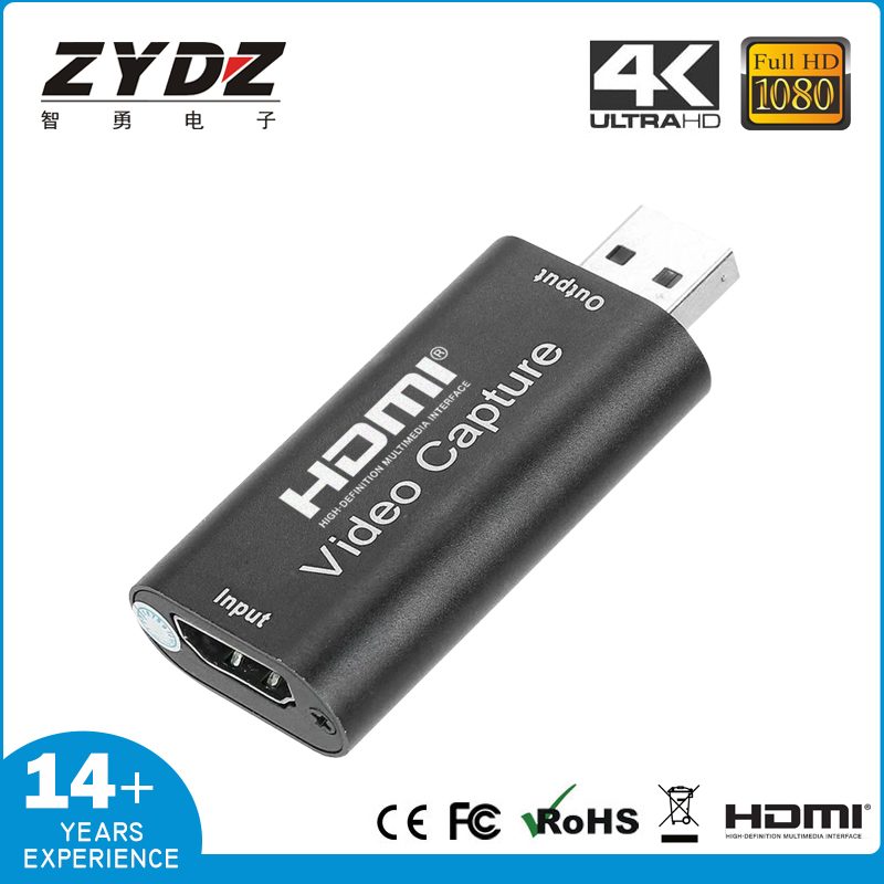 智勇HDMI高清1080P视频采集卡USB2.0会议课程PS4游戏直播图像录制