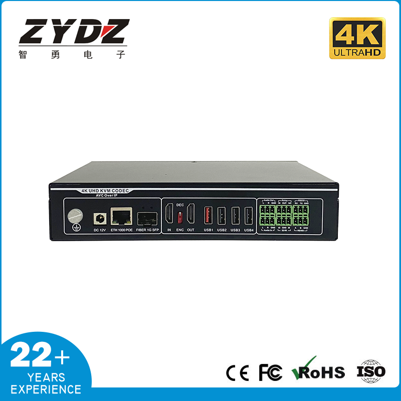 4K30Hz 超高清多画面 KVM编解码一体机(带光口)