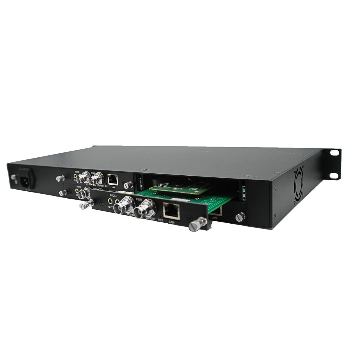 1U插卡机架式编码器 1-4路SDI 统一配电 强劲散热