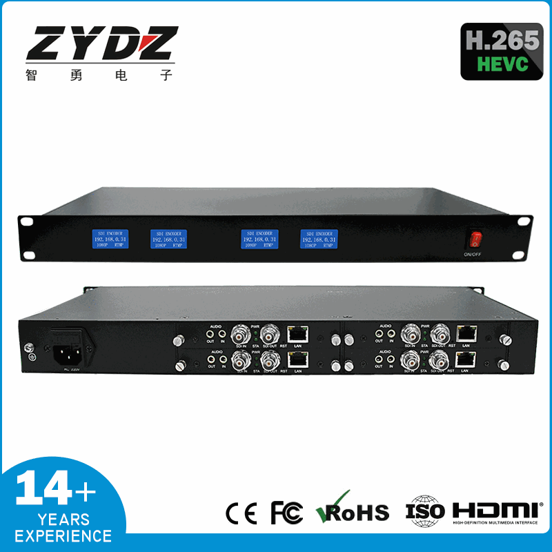 1U插卡机架式编码器 1-4路SDI 统一配电 强劲散热
