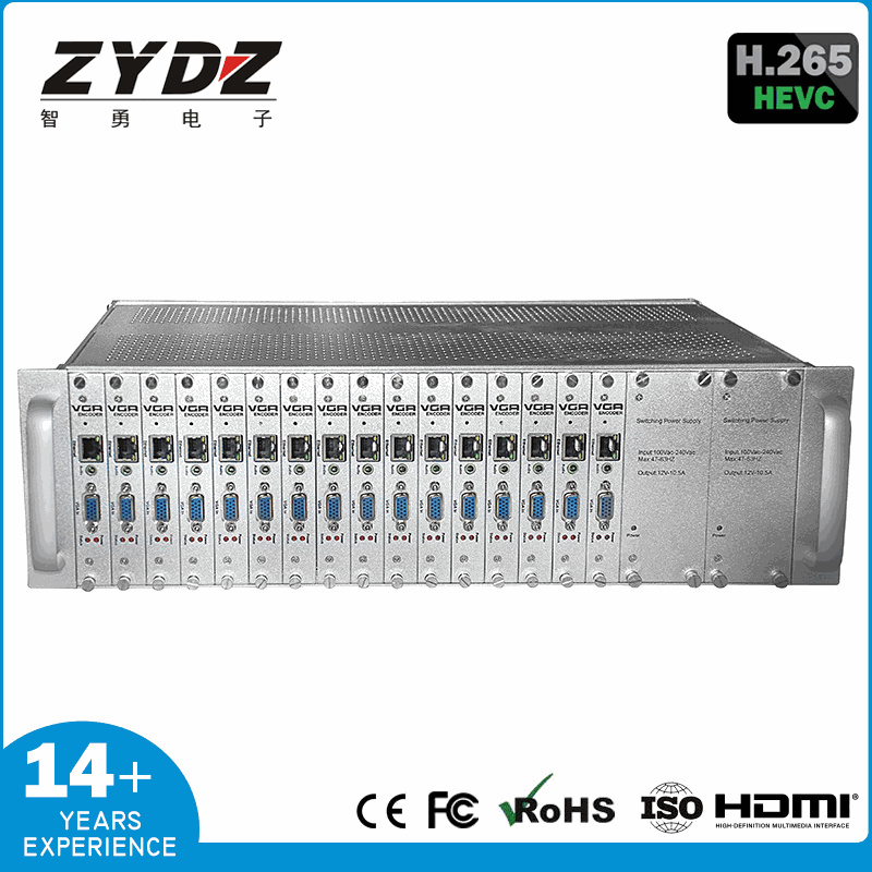 H.265&H.264 16路VGA高清编码器-3U机箱