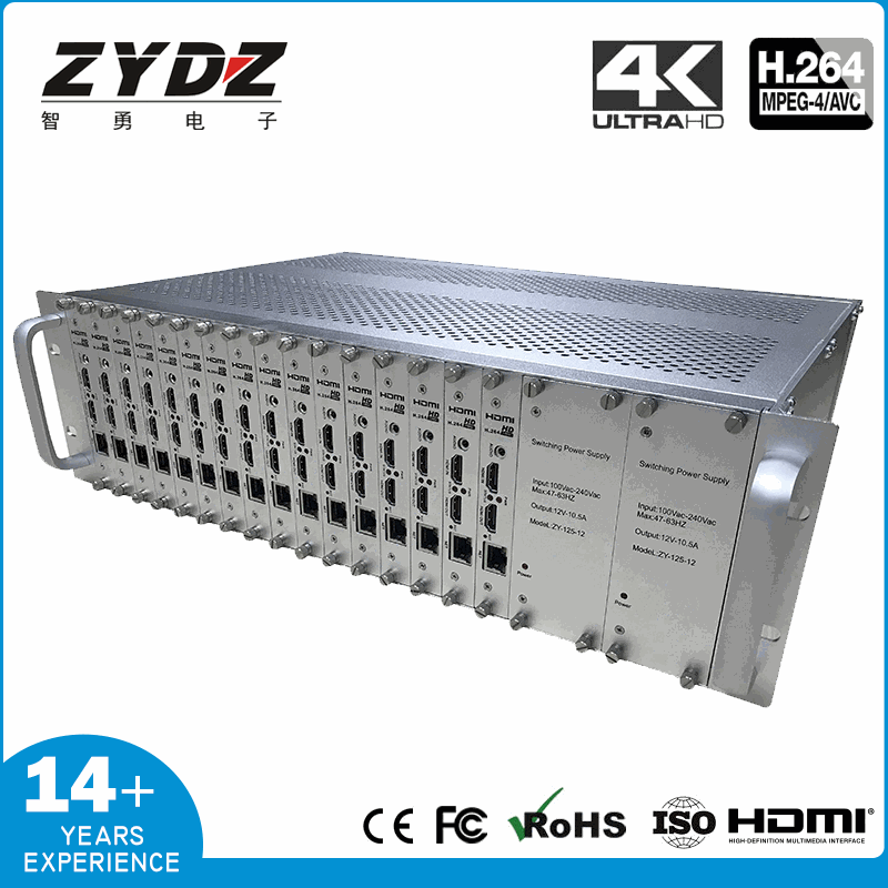 H.264 16路HDMI 4K超高清编码器-3U机箱