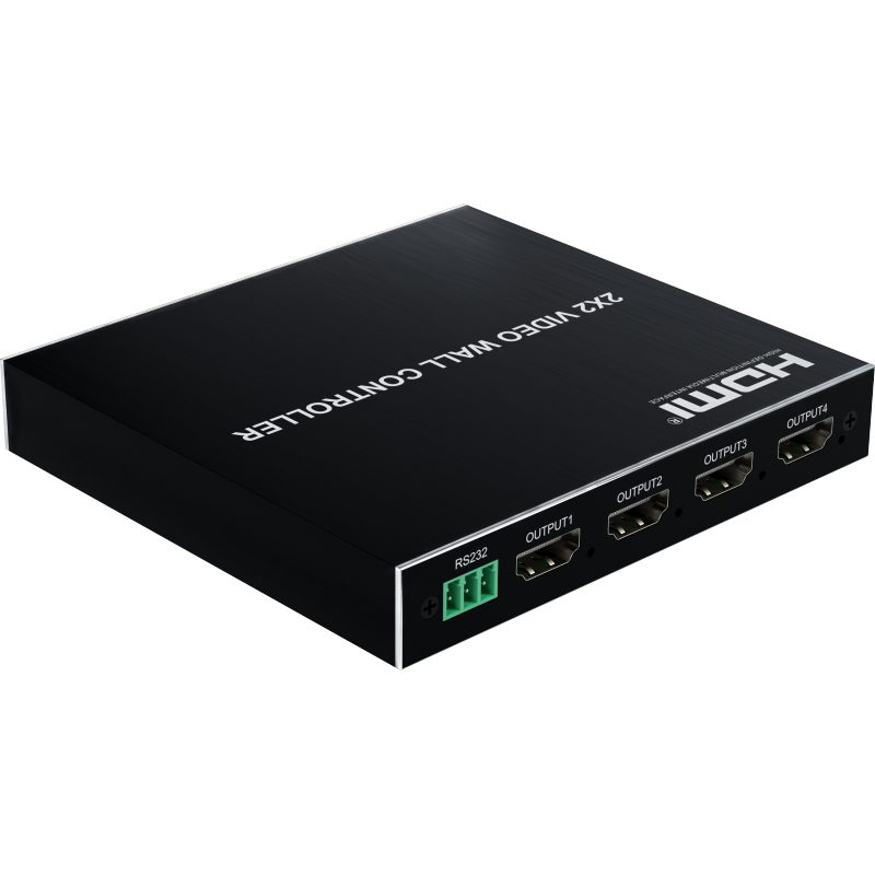 智勇 1080P 2x2视频墙拼接控制器 1路HDMI/DVI输入 4路HDMI输出 支持RS232