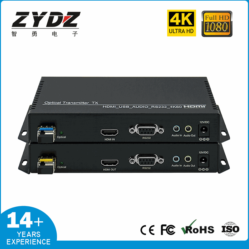 4K@60Hz HDMI USB2.0 KVM光端机