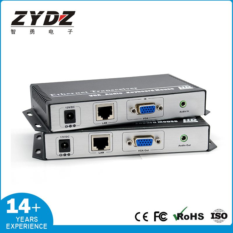 VGA KVM网线网络延长传输器带USB键鼠编解码器可过交换机