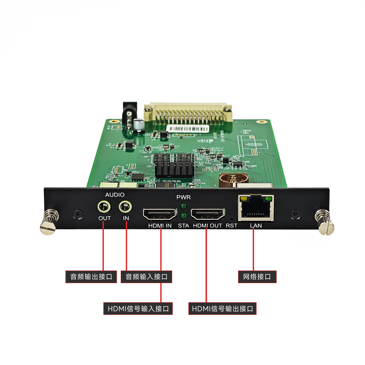 1U card rack mounted encoder with 1-4 HDMI unified power distribution and strong heat dissipation