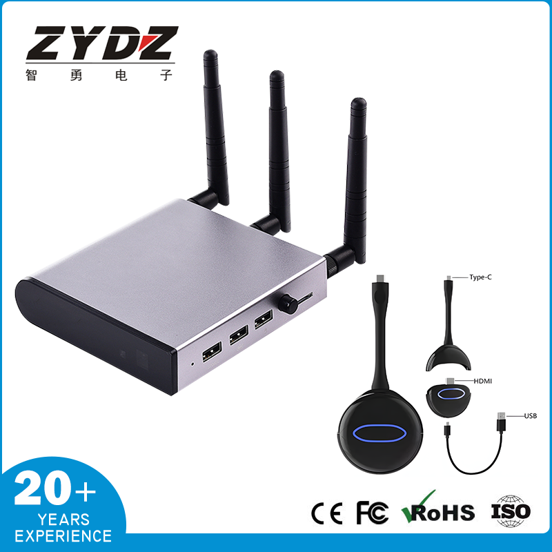 4K HDMI USB 无线投屏器 支持国产系统 可穿墙无线传输器USB安卓苹果传屏投影5G穿墙WiFi中继器会场