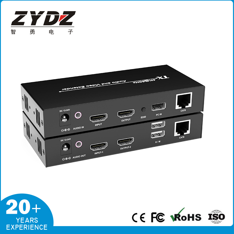 Zhiyong 100 meters 4K@60 HDMI 2.0 HDBaseT single cable extender supports keyboard and mouse KVM